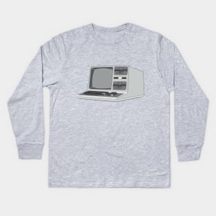 Retro Computer Kids Long Sleeve T-Shirt